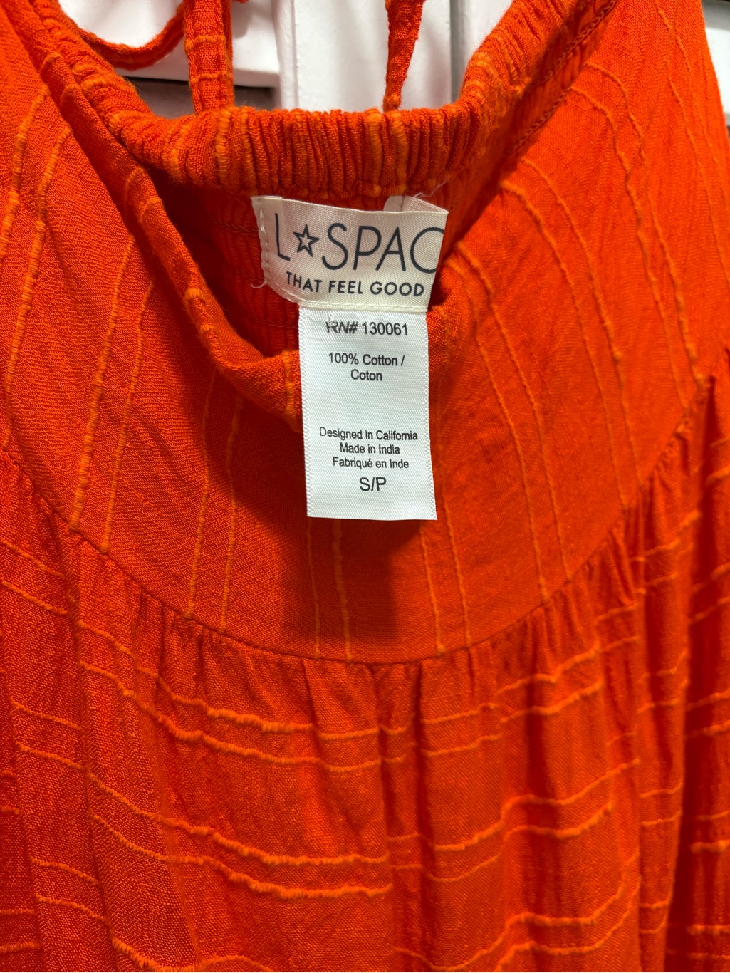 L*Space Bright Orange Cutout Tie-Back Maxi Dress — image 3 of 5